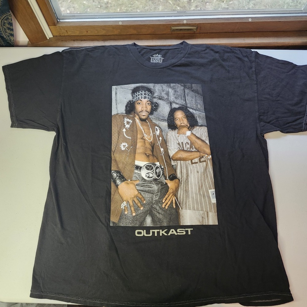 Outkast Stankonia Hip-Hop Graphic Design T-Shirt 1XL White Stiching